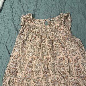 Old Navy Pink and Orange Floral Top